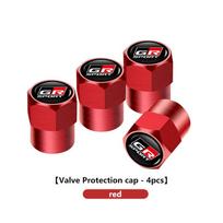 4pcs Car Wheel Tire Valve Cap Stem Cover Auto Accessories For Toyota GRsport HFDYN8 Hilux Aygo Yaris Corolla Rav4 CHR Auris Cruiser