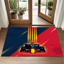 Red Bull Racing Design Crystal Velvet Rug Soft Decorative Mat for Bedroom Entrance 60cmx90cm
