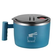 Izoliuotas greito paruošimo makaronų dubuo, 1000 ml pietų dėžutė, nerūdijančio plieno „Ramen Bowl“ studentų bendrabutis