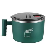 Izoliuotas greito paruošimo makaronų dubuo, 1000 ml pietų dėžutė, nerūdijančio plieno „Ramen Bowl“ studentų bendrabutis