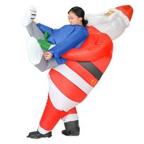Inflatable Santa Claus  Hug  Costume 160-190cm blue