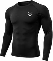 Men's Long Sleeve Compression Shirts Breathable Stretchy Gym Athletic Base Layer xx_l juoda