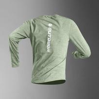 Mens Quick-Dry Long Sleeve Running T-Shirt Cycling Gym Workout Athletic Base Layer 3XL Recommended 160-180 lbs gray