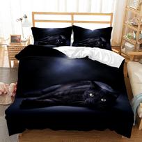 Pet Cat Namų patalynės komplektas 3D spausdinimas Gyvūnų spaudinių patalynės komplektas AU/EU/DE viso dydžio mielo katės rašto antklodės užvalkalas ir pagalvės užvalkalas 2/3 vnt. Baby 100x135cm