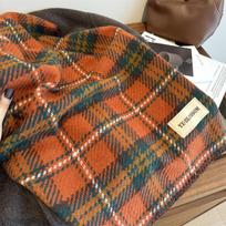 Autumn and Winter Warm Scarves British Christmas Checkered Red Scarves for Couples Oversized Shawls and Scarves 180*60cm brown