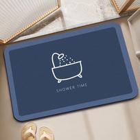 Floor Mat Modern Simple Bathroom Floor Mat Absorbent Dirt-resistant Household Bathroom Door Quick-drying Non-slip Foot Mat Bathroom Anti-slip Mat 40×60cmGZN gray