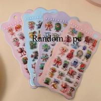 4pcs Italian Brainrot 3D Relief Stickers Tung Tung Tung Sahur Funny Animal Bubble Decals Toys Waterproof Cute DIY Phone Diary SS gray