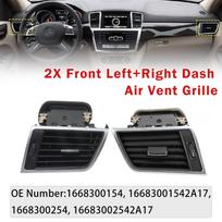 2X Front Left+Right Dash Air Vent Grille For Benz W166 X166 GL450 2012-2015 gray
