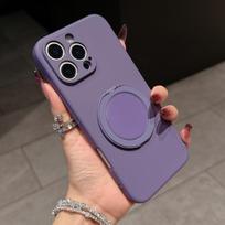 360° besisukantis stovas Laikiklis Skysto silikono dėklas iPhone 16 E 15 14 Plus 13 12 Mini 11 Pro Max žiedu Atlenkiama atrama Rankenos Laikiklio Dangtelis iPhone 16 Pro gray