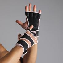 Vbosi Anti Slip Adjustable Weightlifting Gloves for Bodybuilding Strength Training Grip Support M rožinė