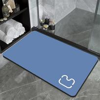 New Cat-first Two-piece Kitchen Mat Moisture-wicking Fast-dry Diatom Mud Bath Mat Can Be Scrubable and Soil-resistant Mat 40 * 60 cm gray