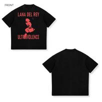 90s Singer Lana Del Rey Cotton TShirt Harajuku Unisex Women Retro ShortSleeve Fashion TShirts Oversized Cotton Tees Streetwear 4XL brown