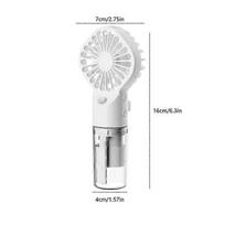 Powered Hand Fans Handheld Mini Air Conditioner USB Rechargeable Portable Humidifier Mist Cooler Cooling Spray Humidifier Fan for Home/Office/Dorm balta