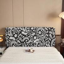 1.2M/1.5M/1.8M/2M/2.2M Simple Luxury Willow Rhyme Jacquard Headboard Cover 1.5M white
