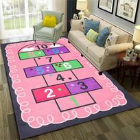 Princess Dance Game Boy and Girl Cartoon Carpet Home Living Room Sofa Door Mat Children's Anti Slip Floor Mat Home Decoration 40x60cm gray