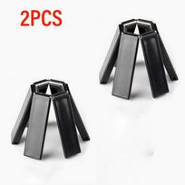 2Pcs Foldable Pot Trivets Heat-Resistant Pad Coaster Counter-Scald Table Insulation Holder Collapsible Cross Design Kitchen Tools 19CM gray