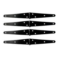 Heavy Duty Strap Hinges Black Shed Door Gate Hinges with Screws for Fence Wood Gate Cabinet Door Easy to Install 6