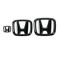 3Pcs Car Front Grille Emblem Rear Trunk Steering Wheel Cover Stickers for HONDA Accord Civic Inspire 10th City Crider CR-V Envix 15-20 City A size