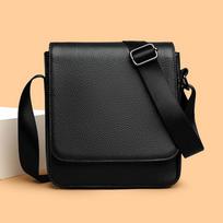 New simple first-layer cowhide messenger bag classic popular bag real cowhide vertical men's shoulder bag juoda