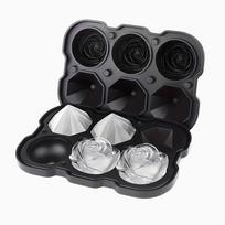 Diamond Rose Silicone Ice Cube Tray, 6-Cavity Mold for Whiskey and Cocktails, Easy Release Ice Maker for Home Bar