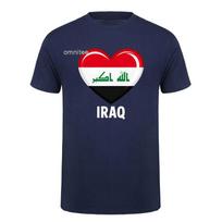 Iraq Map T Shirt Iraqi Flag Graphic Tee Country Pride Shirt Unisex Unisex Casual Gift HJ155 4XL red