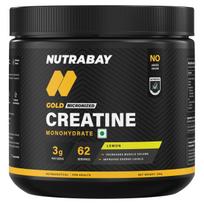 Nutrabay Gold Micronised Creatine Monohydrate Powder 3000 mg Creatine per Serving, NABL Lab Tested - Increases Muscle Mass, Strength & Power - Pre/