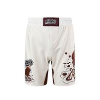 Mens BJJ MMA Training Pants With Elastic Waistband Brazilian Jiu-Jitsu Muay Thai Combat Sports 2XL white