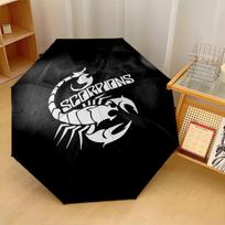 Scorpions Print 8?Ribs Automatic Umbrella Wind Resistant Lightweight Folding Umbrella For Outdoor Travel white
