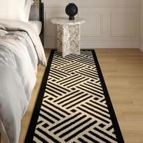 Retro Runner Rug, Faux Wool, NonSlip, Bedroom, Living Room, Easy to Clean by Machine Gediao Beige Shijie 45x70cm