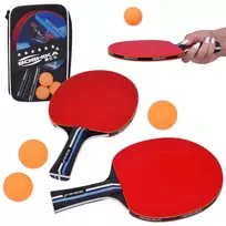Ping Pong Set: 2 Wooden Paddles + 3 Balls + Case SP0870