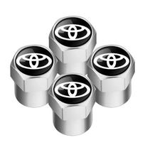 4Pcs/set Alloy Car Tire Valve Stem Air Caps Anti-theft Airtight Cover For Toyota Camry FDGR2 Yaris Hilux Prius Avensis Auris Corolla