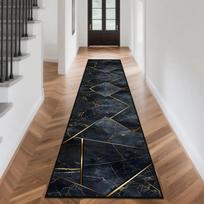 Modern Greek Key Geometric Runner Rug Non Slip Stain Resistant Hall Carpet for Entry Contemporary Floor Mat 50x80cm 20x31inch