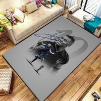 Kylian Mbappe Carpet Rug for Living Room Bedroom Home Sofa Decoration,Kids play Non-slip Floor Mat 40x60cm( 15x23in ) black