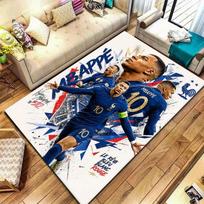 Kylian Mbappe Carpet Rug for Living Room Bedroom Home Sofa Decoration,Kids play Non-slip Floor Mat 100x120cm( 39x47in )