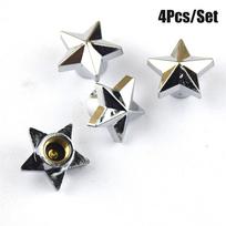 Universal Pentagram Tire Valve Stem Caps Dustproof Protective Covers 4Pcs Set For Car Motorcycle Bicycle Wheel Auto Accessories Stem Caps1