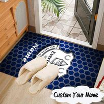 Custom Name Everton Football Club Crest Rug for Living Room, Game Rooms, Office, Bedroom, Floor Mat Playful Design, fan gifts Christmas decor 40cmx60cm