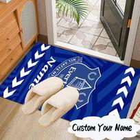 Custom Name Everton Football Club Crest Rug for Living Room, Game Rooms, Office, Bedroom, Floor Mat Playful Design, fan gifts Christmas decor 40cmx60cm