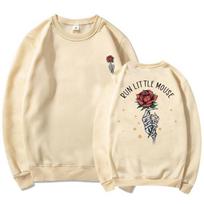 Dark Adeline Haunting Romance Book Lover Women Graphic Hoodies Sleeve Long Pullover Sweatshirt Run Little Mouse Gift XXXL chaki