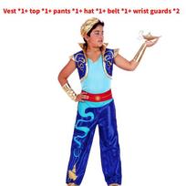 Aladin And The Magic Lamp Cosplay Costume With Pvc And Polyester For Kids Party Child XL blue