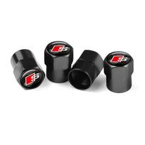 2026 Hot 4Pc Car Wheel Tire Valve Caps Metal Stem Cover Accessories For Audi A3 A4 B8 8P 8V A6 C7 A5 Q5 B7 B6 SLINE QUTTRO RS Q3 Q7 S3 S4