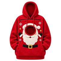 Unisex Long Sleeve Pet Pocket Sweatshirt for and Dog, Loose Fit Warm Casual Pullover XXL red