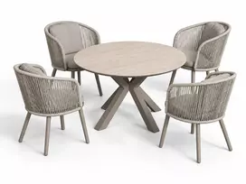 MAZE - Siena lauko valgomojo baldų komplektas, beige