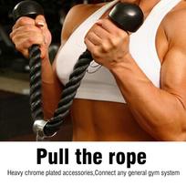 Musculus Biceps Triceps Tension Rope Bodybuilding Gym Push Pull Press Cable Attachment balta