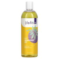 Life-flo, Grynas vynuogių sėklų aliejus, Odos priežiūra, 16 fl oz (473 ml) yellow