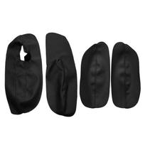 LHD For VW Golf 4 MK4 Bora Jetta 1998 - 2000 2001 2002 2003 2004 2005 Only 2 Doors Car Door Handle Armrest Panel Leather Cover black