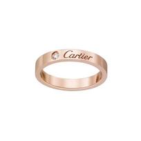 Cartier C De Classic raidės 18K aukso deimantinis žiedas Unisex žiedas Rožinio aukso B4086400 Box,Warranty Not Included,49 beige