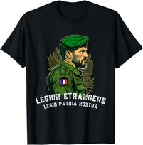 Foreign Legion French Armed Forces Unisexs Tshirt Short Sleeve Casual Cotton ONeck Summer T Shirt 2XL black
