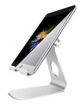 Tablet Stand Adjustable,Aluminum Desktop Stand Holder Dock Compatible 4-13 inch Tablet for iPad 9.7,10.5,12.9,Kindle,Nexus gray