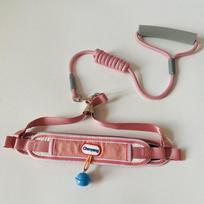 Adjustable Shock-Absorbing Pet Vest and Leash for Small & Medium Dogs and Cats Small rožinė