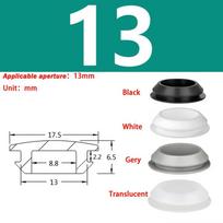 Snap-on Silicone Rubber Plug 3/3.5/4/4.5/5/6/6.5/7-14mm Soft Seal Hole Plugs Blanking End Cap T Type Hole Plug Cover Four Colors Black